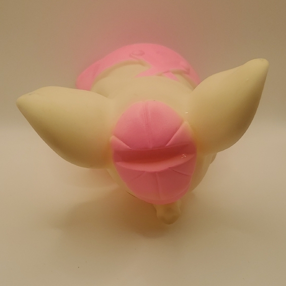 Vintage Sanitoy Rubber Pink White Elephant Squeaker Toy, 7 5/8" - Picture 7 of 7